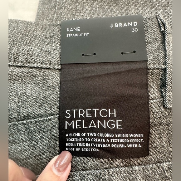 J Brand Kane Stretch Straight Fit Orbital Melange Gray Size 30 NWT - Picture 8 of 15